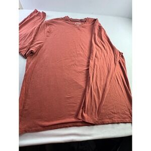 Coolibar Mens XXL Rust Orange V-Neck Long Sleeve UPF 50+ Sun Protection Shirt